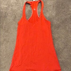 Orange lululemon workout tank